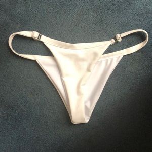 White adjustable bathing suit bottoms